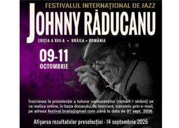A început înscrierea pentru cea de-a XIII-a ediție a Festivalului Internațional „Johnny Răducanu”