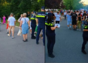 Polițiștii s-au aflat în mijlocul cetățenilor în zona în care s-a desfășurat Festivalul Internațional al Muzicilor Militare