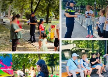 „O vară în siguranță” la Zilele Brăilei: Polițiștii, alături de copii și părinți la atelierele din Grădina Publică