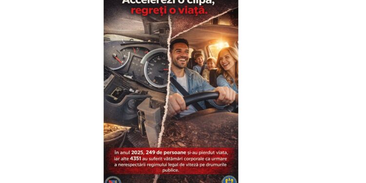 Acțiune a polițiștilor rutieri din cadrul IPJ Brăila pentru combaterea vitezei excesive