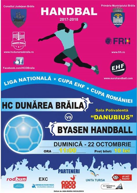 Dunarea Braila intalneste astazi pe Byasen, in Cupa EHF
