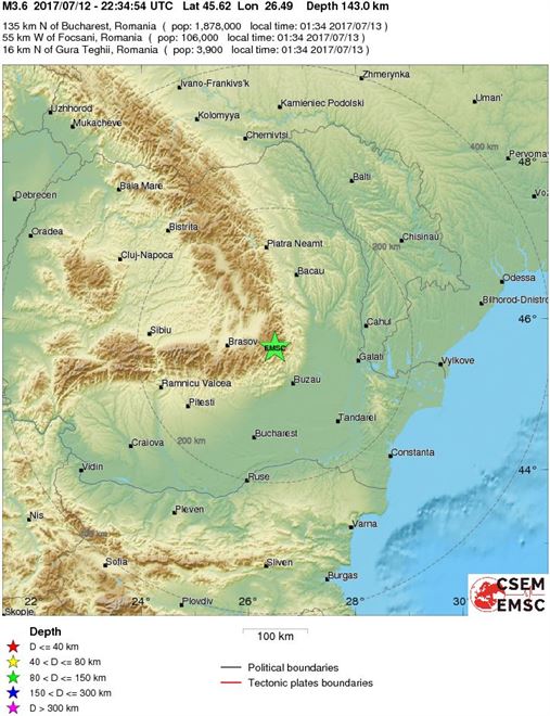 Cutremur in Romania in aceasta dimineata