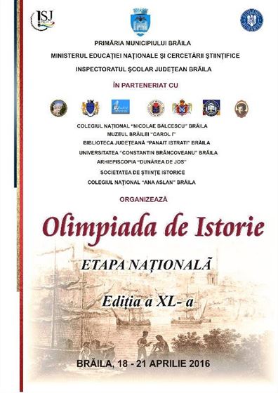 Olimpiada nationala de istorie are loc la Braila