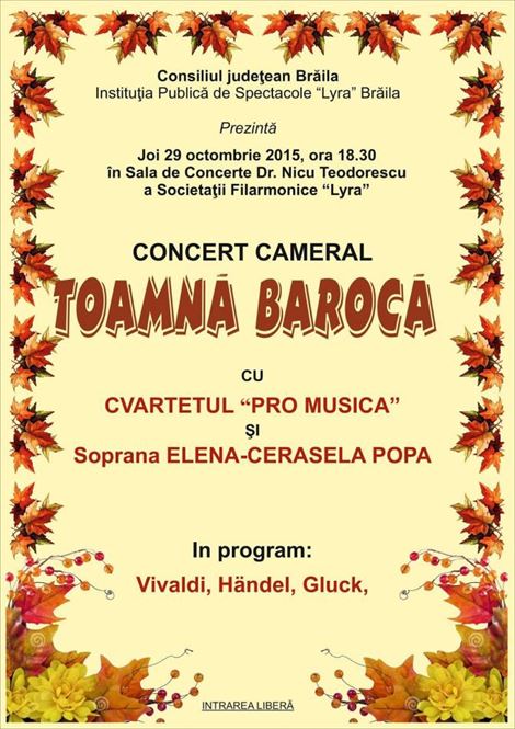 Concert cameral la Societatea Lyra