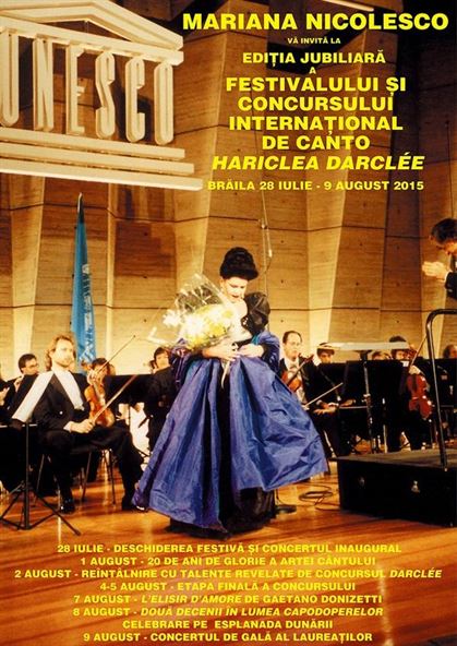 Marti are loc deschiderea festiva a Concursului International de Canto Hariclea Darclee