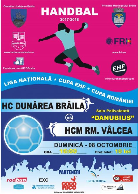 HC Dunarea intalneste duminica pe HCM Rm. Valcea