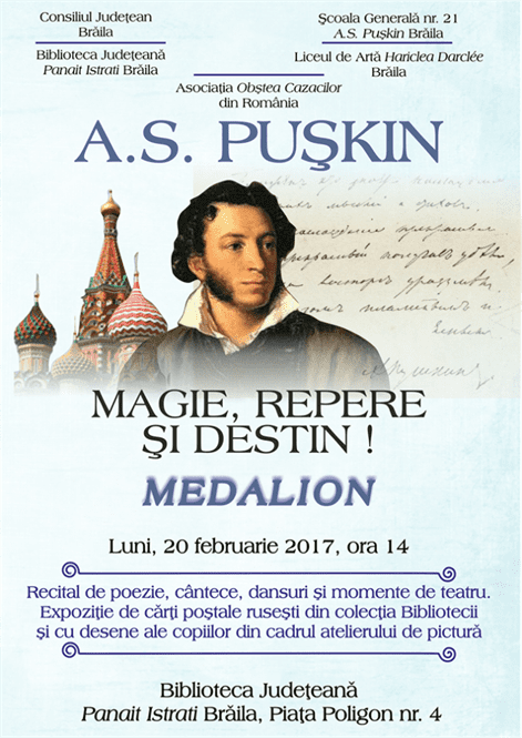 Omagiu lui Puskin la Biblioteca Judeteana