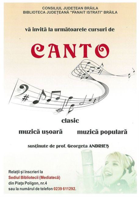 Concurs de canto la Biblioteca Judeteana
