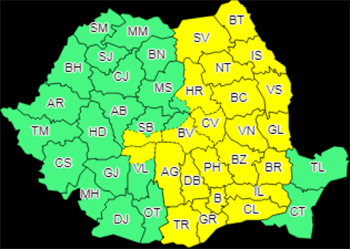 Dupa furtuna de aseara, Braila intra deseara sub avertizare de cod galben de ploi torentiale