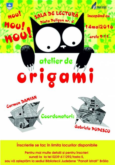Atelier Origami la Biblioteca Judeteana