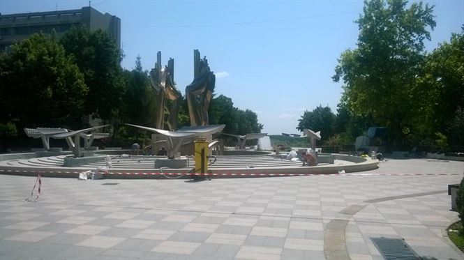 Bazinul fantanii cinetice de pe Esplanada a intrat in reparatii